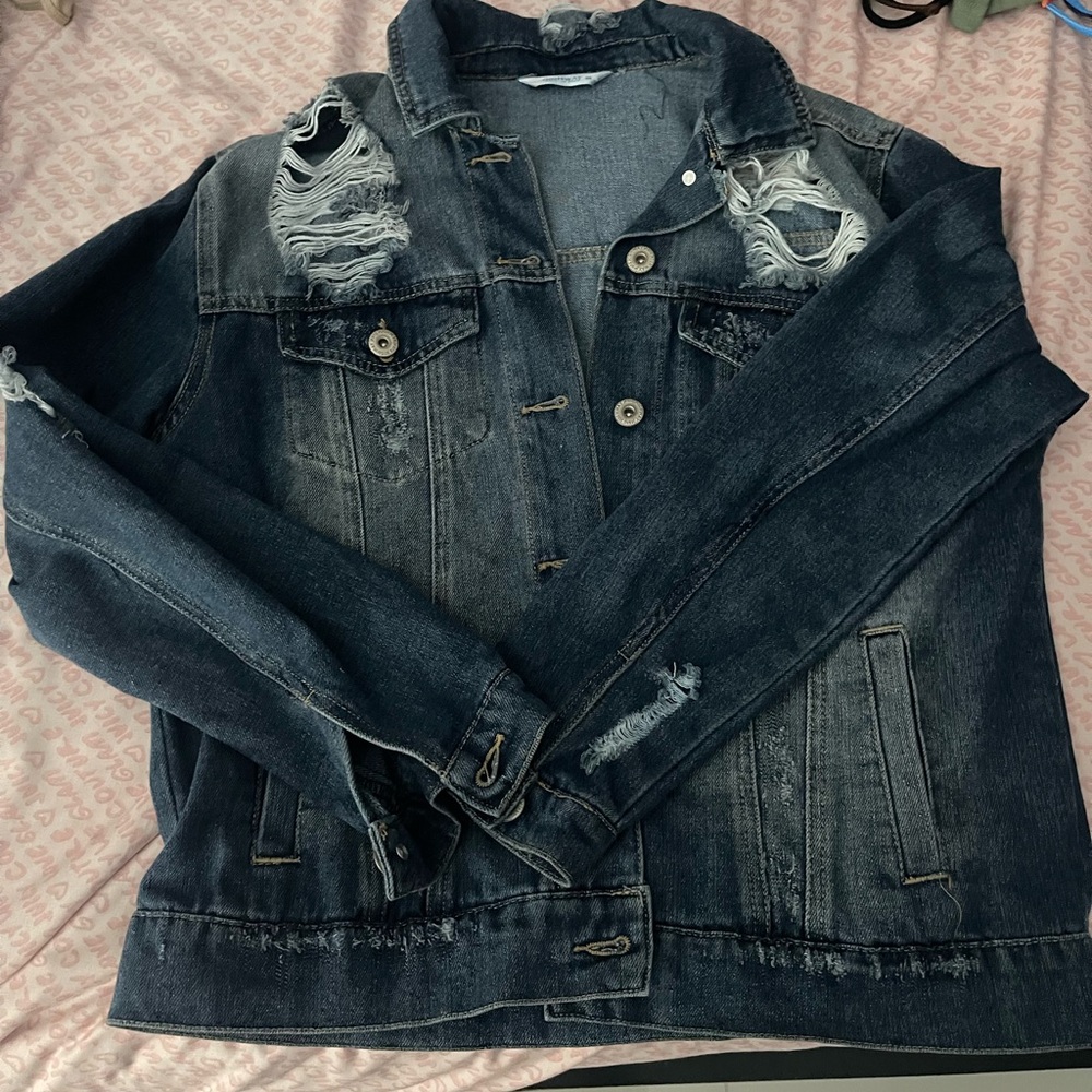 24 hrs ONLY $13!! Distressed Denim Jacket for Women